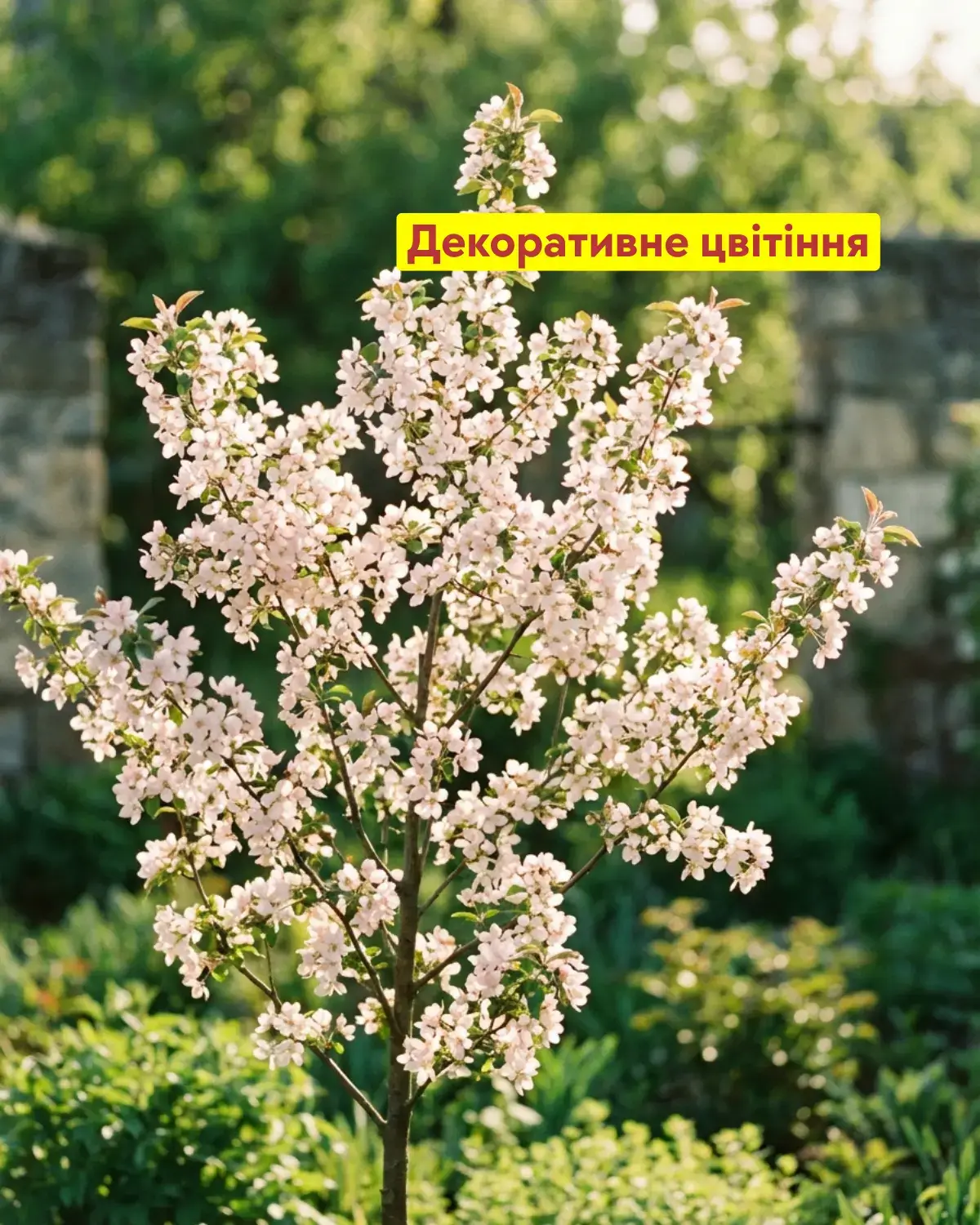 Цвітіння яблуні Аморет навесні